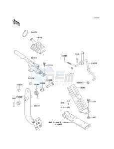 KAF 620 A6 [MULE 2510 4X4] (A6) [MULE 2510 4X4] drawing BRAKE PEDAL_THROTTLE LEVER