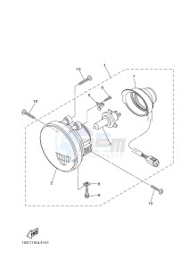 YFM300 RAPTOR 300 (1SC6 1SC7 1SC5) drawing HEADLIGHT