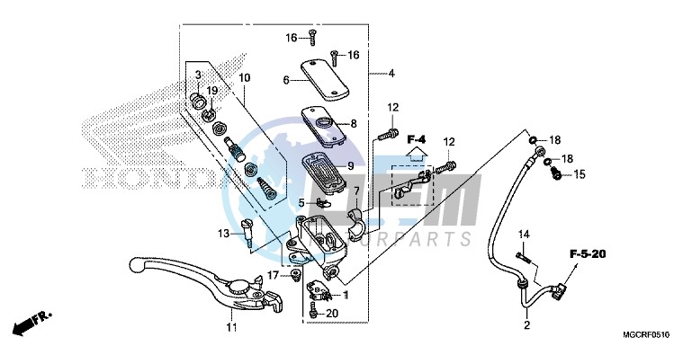 FR. BRAKE MASTER CYLINDER