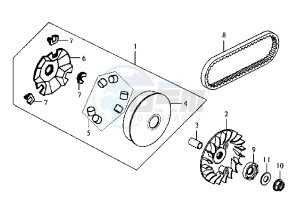 JOYRIDE EU2 - 125 cc drawing DRIVING PULLEY