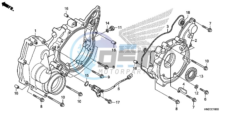 REAR CRANKCASE COVER