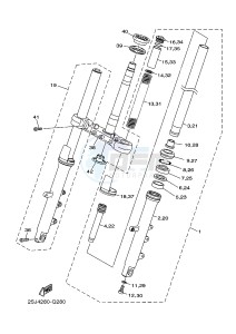 XJ6FA 600 DIVERSION F (ABS) (1DGC 1DGD) drawing FRONT FORK