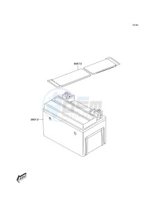 KSF 50 B [KFX50] (B7F-B9S) B7F drawing BATTERY