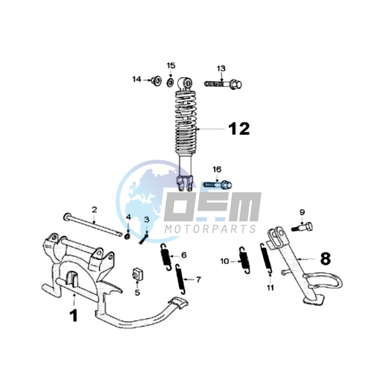 REAR SHOCK AND STAND