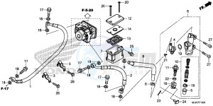 CB500F Europe Direct - (ED) drawing REAR BRAKE MASTER CYLINDER (CB500FA)