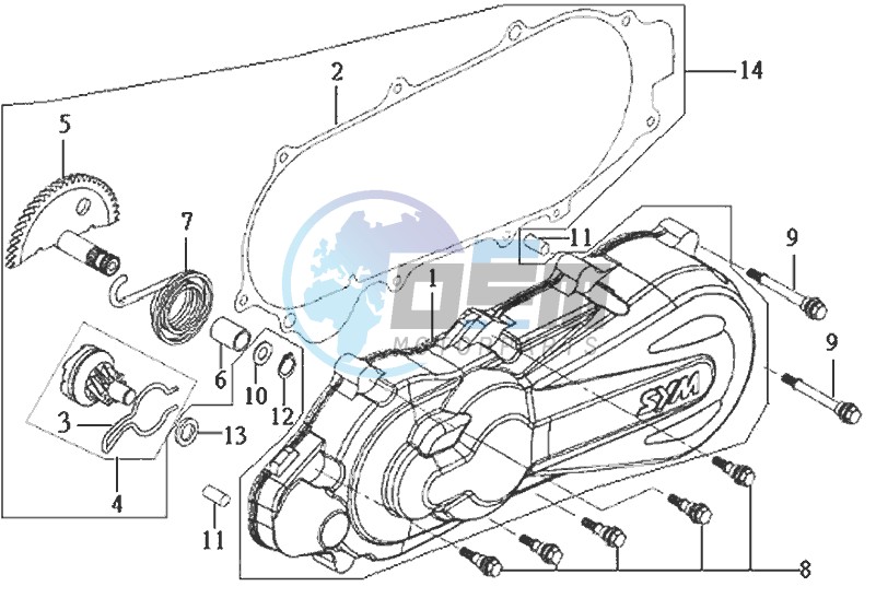 CRANKCASE COVER LEFT