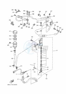 XTZ690 TENERE 700 (BHLA) drawing REAR MASTER CYLINDER