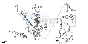 CBF600NA drawing FR. BRAKE MASTER CYLINDER (CBF600S/N)