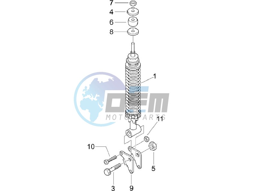 Rear suspension - Shock absorber - s