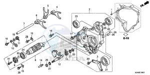 CTX1300AE CTX1300A UK - (E) drawing GEARSHIFT DRUM