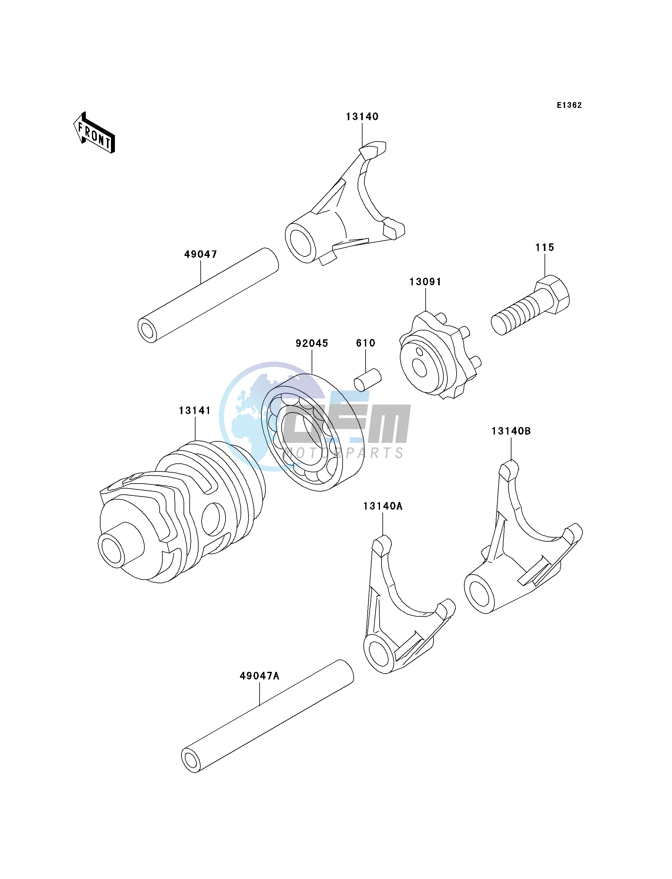 GEAR CHANGE DRUM_SHIFT FORK-- S- -