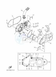 GPD150-A NMAX 150 (BV49) drawing HANDLE SWITCH & LEVER