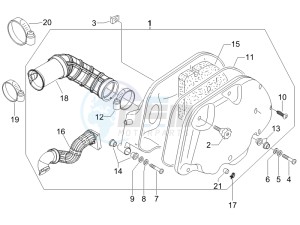 GTV 125 4T (Euro 3) drawing Air filter