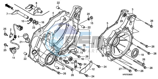 REAR CRANKCASE COVER