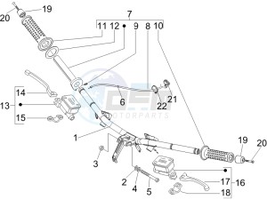 X Evo 125 Euro 3 (UK) drawing Handlebars - Master cil.