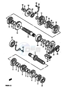 RM250 (G-H) drawing TRANSMISSION