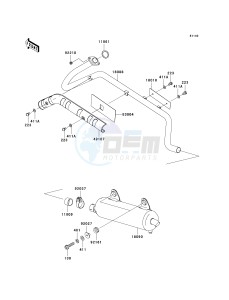 KVF 360 A [PRAIRIE 360 4X4] (A6F-A9F) A6F drawing MUFFLER-- S- -