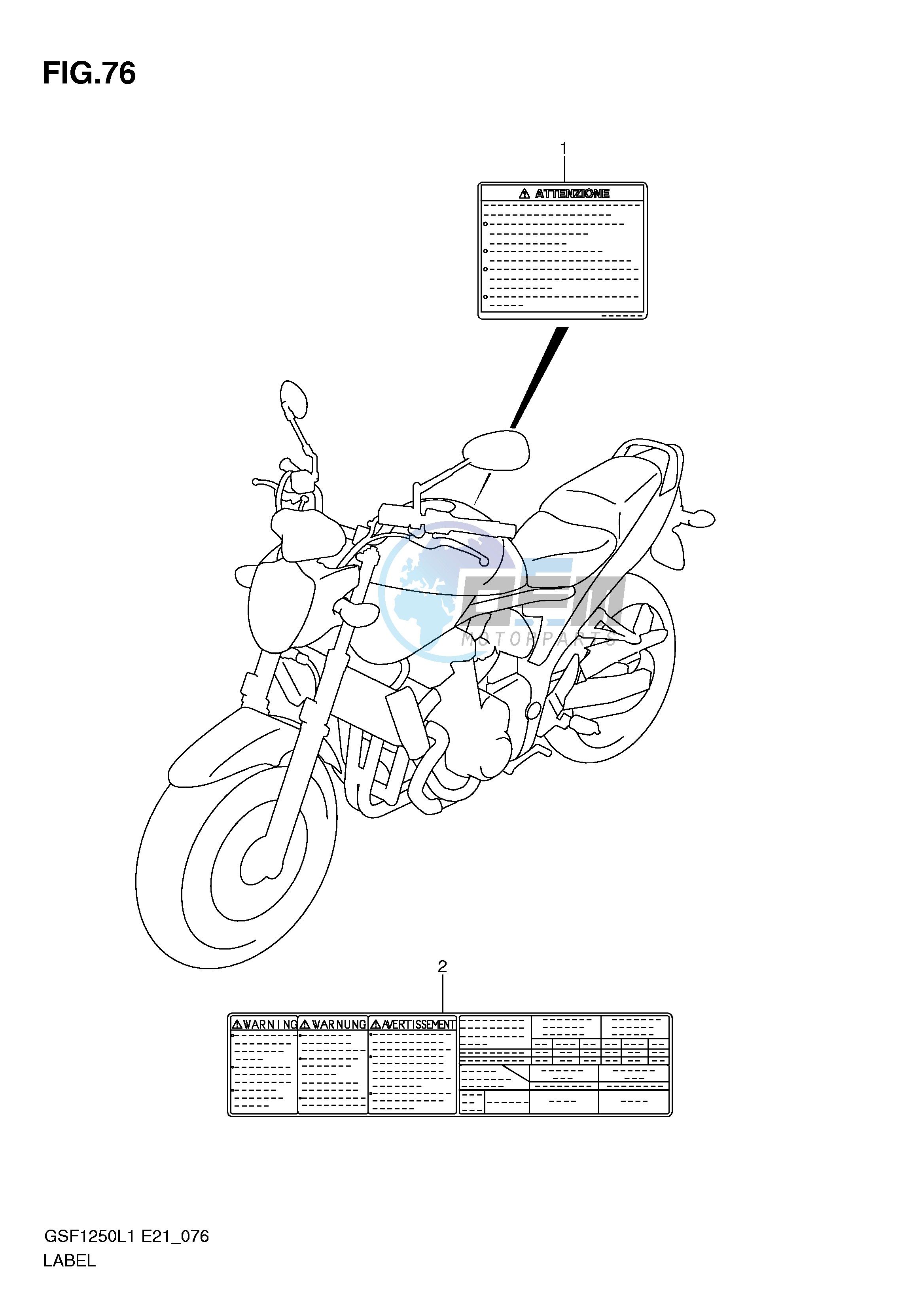 LABEL (GSF1250L1 E24)