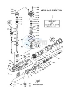 F150AETX drawing PROPELLER-HOUSING-AND-TRANSMISSION-1