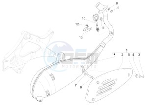 SUPER GTS 125 4T 3V IE NOABS E2-E3 (APAC) drawing Silencer