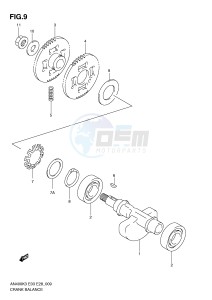 AN400 (E3-E28) Burgman drawing CRANK BALANCER