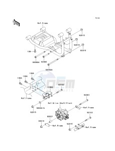 KAF 620 K [MULE 3010 TRANS4X4 HARDWOODS GREEN HD] (K6F-K8F) K7F drawing ENGINE MOUNT