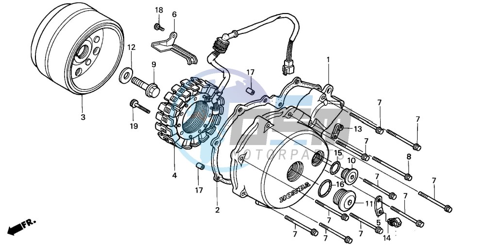 LEFT CRANKCASE COVER/ GENERATOR