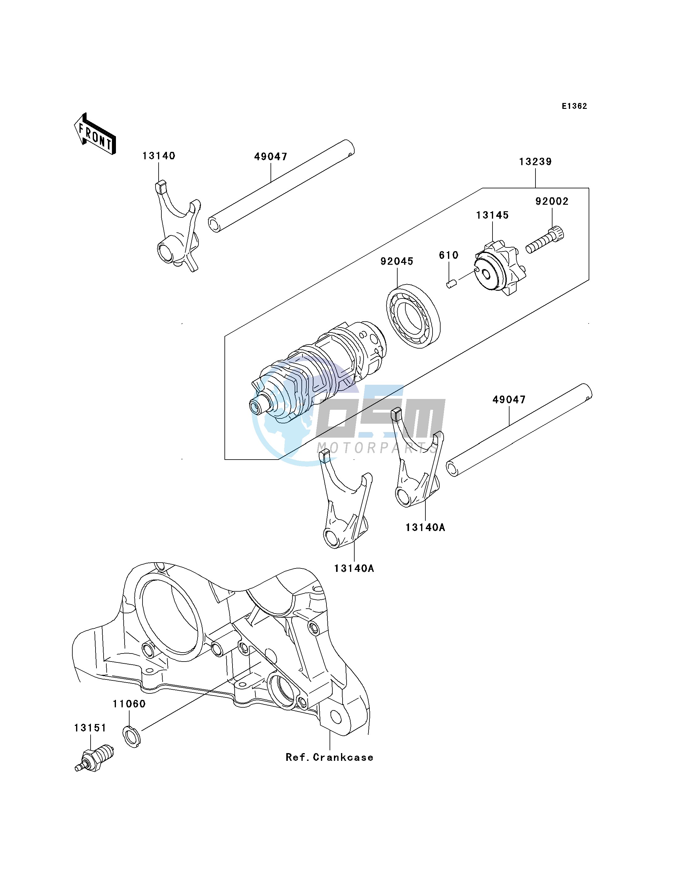 GEAR CHANGE DRUM_SHIFT FORK-- S- -