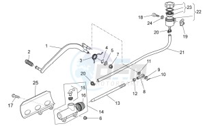 V7 CafÃ¨ 750 drawing Rear master cylinder