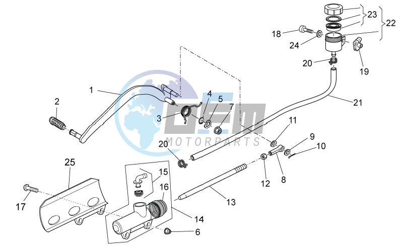 Rear master cylinder