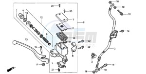 VT125C2 drawing FR. BRAKE MASTER CYLINDER