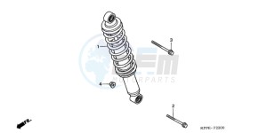 CBR125RWA Australia - (U / BLA) drawing REAR CUSHION