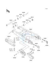 KX 65 A [KX65 MONSTER ENERGY] (A6F - A9FA) A7F drawing SWINGARM