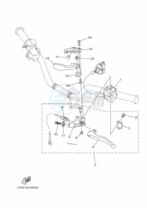 YFM700R (BCXJ) drawing HANDLE SWITCH & LEVER