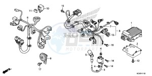 SH125DSE SH125DS UK - (E) drawing SUB HARNESS/IGNITION COIL