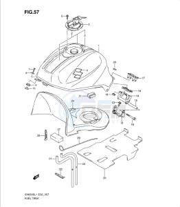 SV650/S drawing FUEL TANK (SV650SL1 E24)