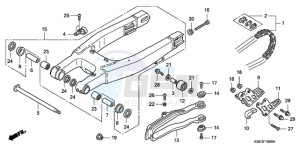 CRF150R9 Europe Direct - (ED) drawing SWINGARM