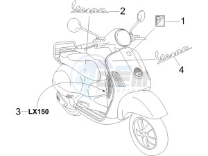 LX 150 4T drawing Plates - Emblems