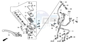 CB1300S CB1300SUPER FOUR drawing FR. BRAKE MASTER CYLINDER (CB1300A/SA)