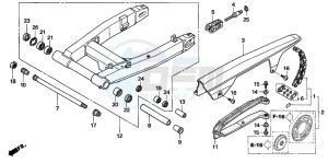 CBR1100XX SUPER BLACKBIRD drawing SWINGARM