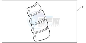 CBR125RWA Australia - (U / BLA) drawing TANK PAD 2