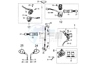 ELYSEO - 125 cc drawing FRONT BRAKE CYLINDER-CALIPER