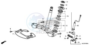 GL1800BG GOLDWING - F6B UK - (E) drawing STEERING STEM