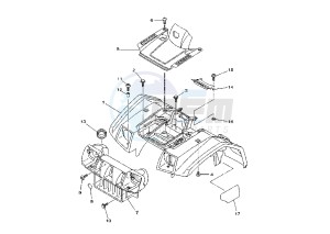 ATV 400 drawing FRONT FENDER