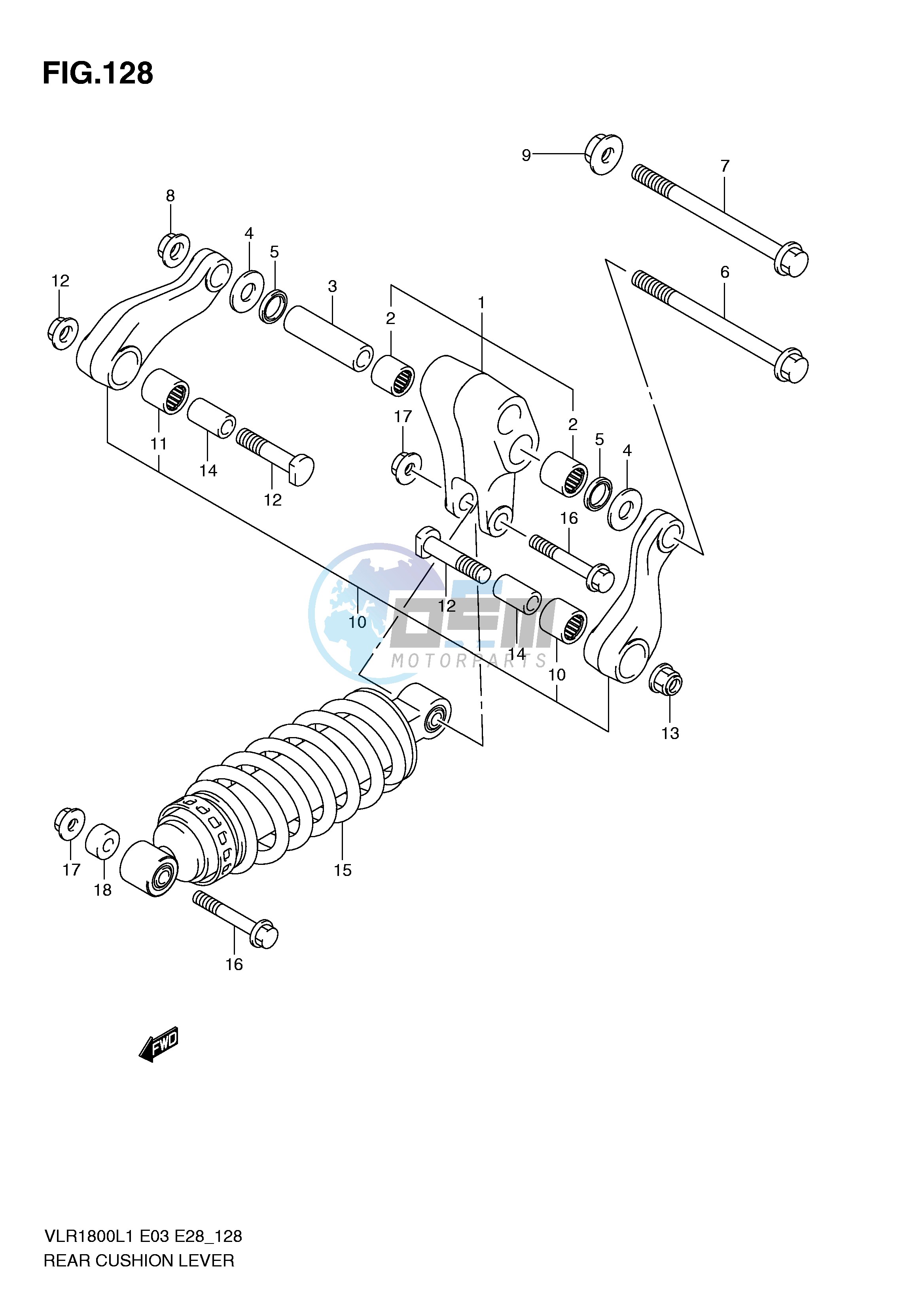 REAR CUSHION LEVER (VLR1800TL1 E33)