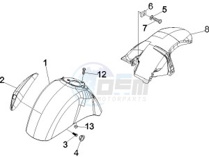 GTS 250 ABS UK drawing Wheel housing - Mudguard