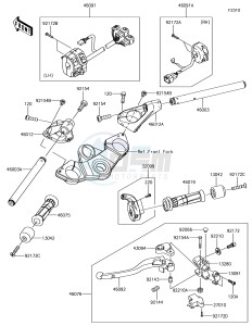 Z1000SX ZX1000WHF XX (EU ME A(FRICA) drawing Handlebar