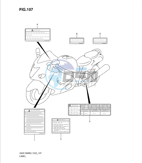 LABEL (GSX1300RL1 E19)