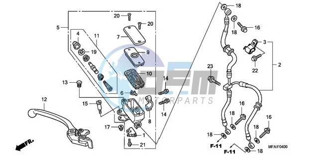 FR. BRAKE MASTER CYLINDER (CBF1000)