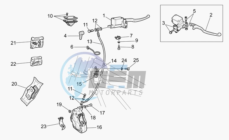 Rh front brake system